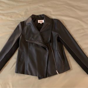 Black faux leather jacket. NWT